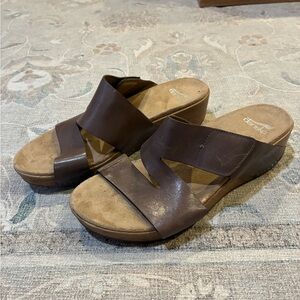 Dansko Brown Leather Mules